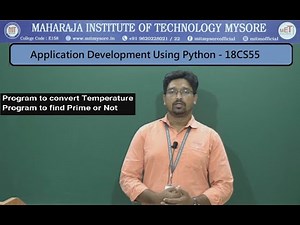 Finding Prime and Temperature Conversion | Vth Sem | CSE | 18CS55 PYTHON | Module 1 | Session 08
