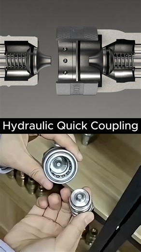 Breno Cruz on Instagram: "Hydraulic Quick Coupling Mechanism | How Hydraulic Connectors Work Explore how a Hydraulic Quick Coupling works — a precision mechanism that allows you to connect and disconnect hydraulic lines easily, without fluid leaks or air entry. This 3D animation shows the internal structure and working principle of male and female coupling halves, including: 🔹 Locking balls that secure the connection 🔹 Valve system that prevents fluid loss 🔹 Spring-loaded action for automatic