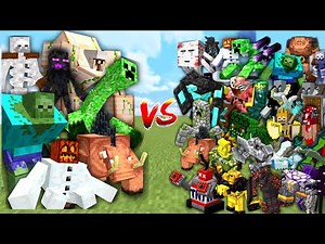 Extreme MUTANT CREATURES vs MODDED ARMY in Minecraft Mob Battle