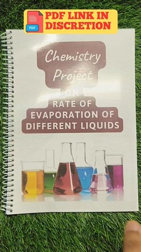 Chemistry Project On Rate of Evaporation of Different Liquids 12th #diy #project #class12 #chemistry