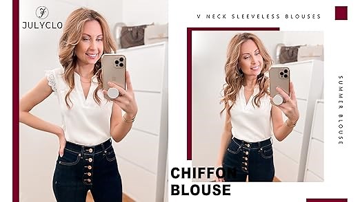 Women's Summer V Neck Casual Guipure Lace Chiffon Tank Tops