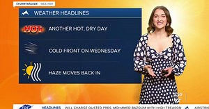 Hot temperatures today with sunny skies and dry conditions