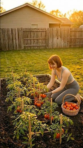 I Turned My Backyard Into a Tomato Farm 🍅 #gardening #transformation #diy