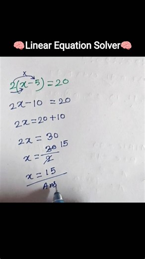 🧠 Linear Equation Solver 🧠 #maths #linearequations #shorts #mathematics #study #exam #studentlife