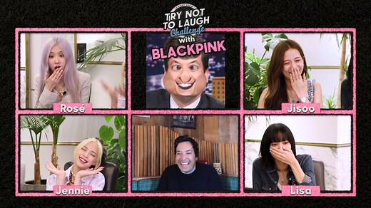 The members of BLACKPINK go head-to-head with Jimmy taking turns watching funny internet videos and trying not to laugh. | The Tonight Show Starring Jimmy Fallon