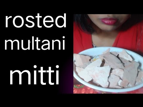 Roasted multani mitti editing ASMR ll karanchy saund l netural clay eating