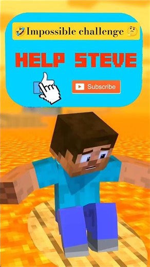 Can Steve survive the 99% Lava Level? 😱🔥 impossible challenge #minecraft #shortsfeed #funny