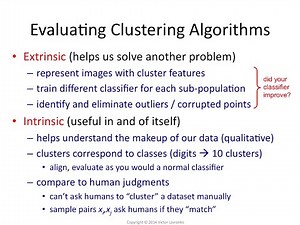 Clustering 9: Evaluating clustering systems