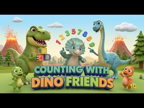 Counting with Dino Friends | Fun Number Song for Kids | ToonBeats Studio