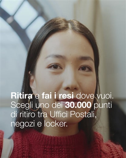 Grazie alla rete PuntoPoste fai i resi, spedisci e ricevi i pacchi comodamente. Ritira e fai i resi nei PuntoPoste. https://www.poste.it/punto-poste/rete-punto-poste/ | Poste Italiane
