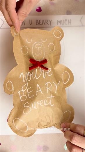 Angie / DIYs & Crafts for Home & Family on Instagram: "Make UnBEARably Cute Treat Bags — DIY, Don’t Buy 🐻 You can make super cute bear treat bags using Kraft paper or leftover brown bags. They’re easy to make and end up cuter than store-bought ones. I even made a simple bear template you can use, so all you have to do is cut, fold, and fill with treats. It’s a fun way to reuse what you already have and make something special for parties or gifts. Who would you make this BEARY cute bag for ? #va