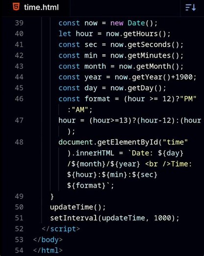 Create a Digital Clock in 60 Seconds! (#HTML/#CSS/#JS) #octrin
