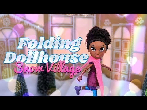 DIY - How to Make: Folding Dollhouse Snow Village