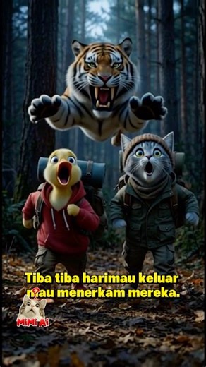 Hampir aja dimangsa harimaaaaau🐯🐯🐯🙊🙊🙊 #animasi3d #harimau