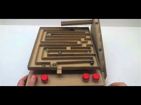 How to Make Labyrinth with Marble balls from Cardboard
