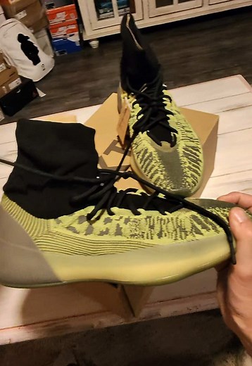 Adidas Yeezy Basketball Knit Energy Glow Sneaker Review