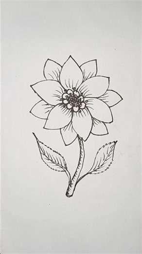 How to Draw a Flower Easy #drawing #short #flowers