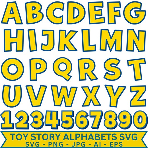 Toy Story Font SVG, Pixar Alphabet Letters, Cricut Cut Files (instant Download) - Etsy UK
