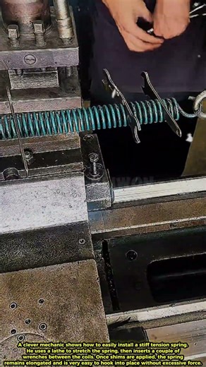 A Genius Way to Install Tension Springs Without Special Tools#shorts #satisfying #working #mechanic