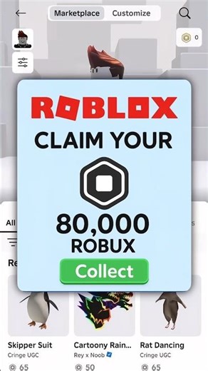 80k? OMG😱🎁🫰 #roblox #robloxshorts #robux