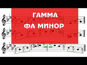 Гамма фа минор - Как строится гамма фа минор