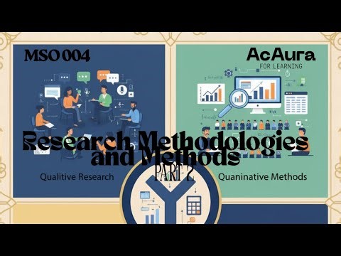 RESEARCH METHDOLOGIES AND METHODS | PART 2 | MSO | BRIEF EXPLANATION | FIRST YEAR |