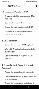 Structure and Function of DNA    Draw and label the structure ... | Filo
