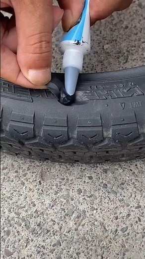 Fixing a Tire Puncture with Superglue.