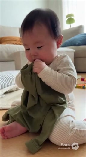 바지가 머리에 안들어가서 슬퍼요#육아의맛 #힐링육아 #cutebaby