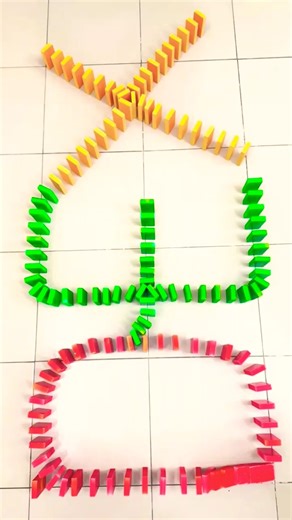 DEX Shape Domino Chain Reaction – Amazing Domino Effect #shorts