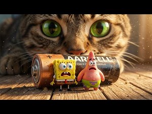 We Shrunk to 1 Inch Tall! Stuck in a GIANT House 🐱 | 4K SpongeBob 3D Animation