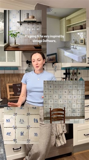 May Ceramics Studio | Carina on Instagram: "If I put it on the feed then I have to commit to actually making the tiles 🤣 This is a little project that’s been on my mind for awhile but we’re finally at the stage where the kitchen renovation is actually going ahead. Nothing too major and we will be doing all the work ourselves, but I’ve had the idea of making my own custom tiles in my delftware inspired design and now I can’t let it go even if attempting to make enough tiles drives me crazy Pants