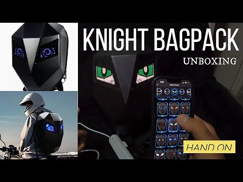 Led Knight Backpack Unboxing | Led Knight Hand on Review | Led eyes backpack for motorbike