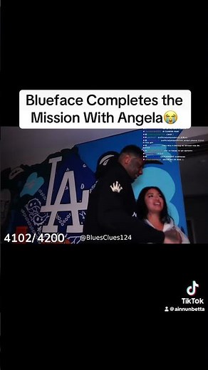 Blueface brings Angela upstairs to have a little talk😭 #blueface #twitch #clips #explorepage