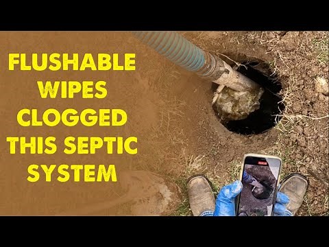 "Flushable" Wipes Clogged This Septic Tank
