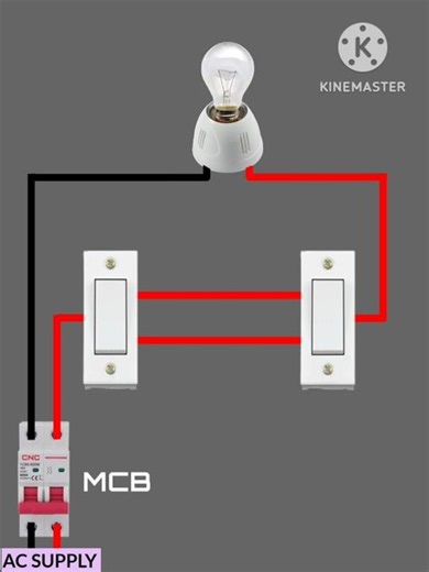 Two way switch wiring animation diagram | two way switch #electrical #wiringdiagram #toggleswitches