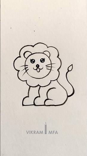 How to draw a lion step by step || lion drawing easy