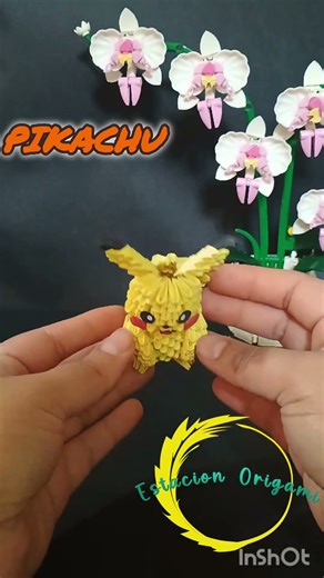 Pikachu en origami 3D
