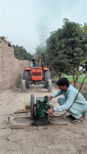 Starting a Diesel Engine with a Powerful Tractor