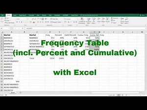 Excel - Frequency table