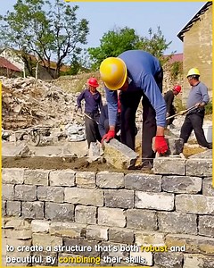 1.8M views · 32K reactions | Crafting Beauty: Stone Wall Construction Mastery. #StoneCraftsmanship | Fun club | Facebook