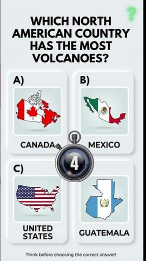 Which North American Country Has the Most Volcanoes? Only Geography Experts Know This Answer #quiz