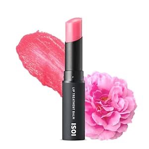 ISOI Bulgarian Rose Lip Treatment Balm Baby Pink 5g (0.18oz) | Dewy Gloss Finish Lip Tinted Balm | Korean Lip Moisturizer with Bulgarian Rose Oil for Dry Lips | Non-Sticky Lip Care