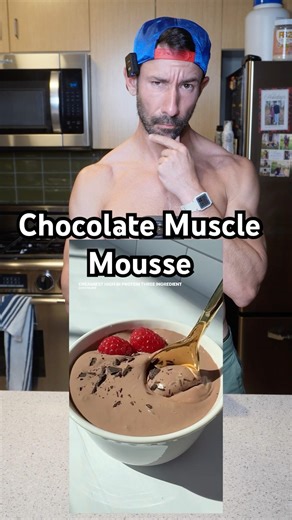 Dad Bod Chocolate Muscle Mousse (full breakdown below) #protein #recipe #weightlifting