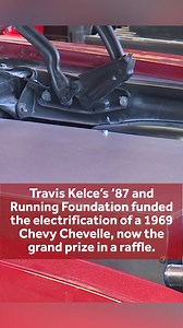 64K views · 1.4K reactions | Travis Kelce's '87 and Running Foundation funded the electrification of a 1969 Chevy Chevelle, now the grand prize in a raffle. The project, completed by 81 students from Operation Breakthrough over three years, retained the car's original body but replaced many internal parts with modern features. MORE: https://www.kmbc.com/article/kansas-city-teens-transform-vintage-car-travis-kelces-support/63130032 | KMBC 9 | Facebook