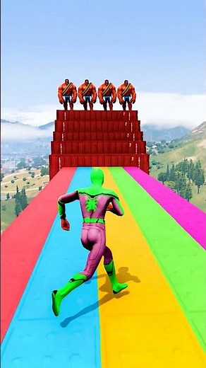 GTA 5 Epic Water Ragdolls | Spider-Man Jumps / Fails ep.18392 #shorts