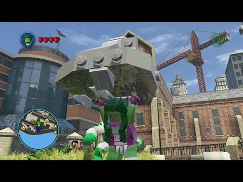 LEGO Marvel Super Heroes - Unlocking She-Hulk + Free Roam Gameplay (Character Token Guide)