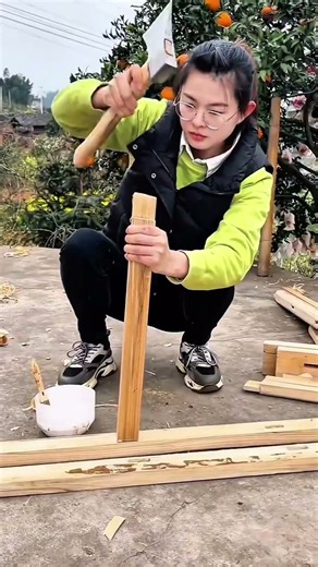 Making a wooden staircase from scratch, showing each step from raw timber to a fully finished build