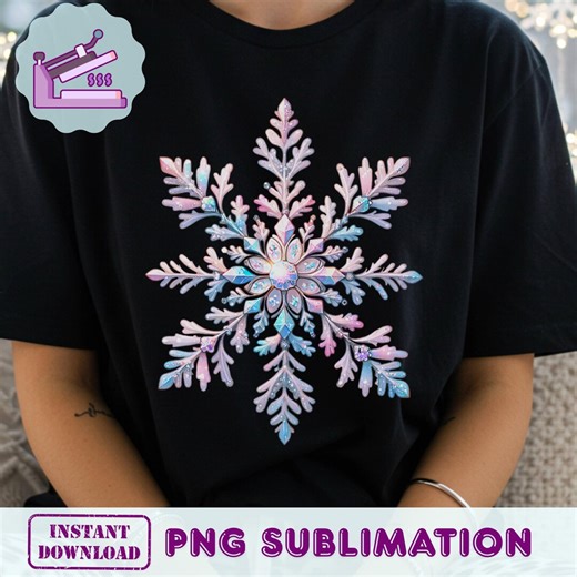 Rhinestone Christmas Snowflake PNG Image, Pastel Pink Blue Snowflake PNG, Cozy Season Winter Shirt Sublimation Design, Glitter Digital File - Etsy