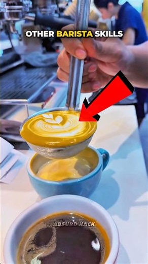 Normal Barista vs Master of Barista Latte Skill #shorts #skullface #barista